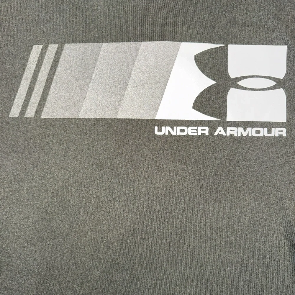 Men's Under Armour Fast Left Chest Short Sleeve T-Shirt Pewter Gray Size S